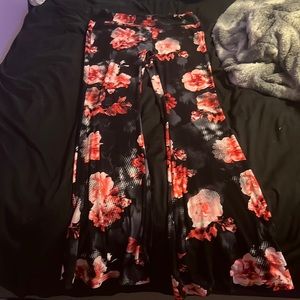 Flared flower leggings, Never worn. $10